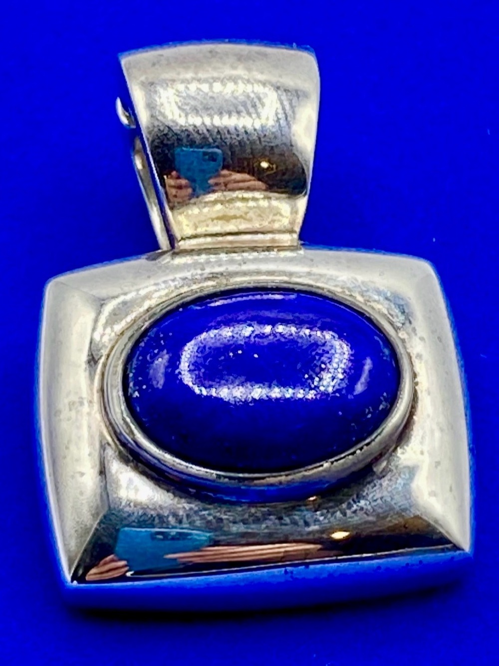 Joseph Esposito ESPO Sterling Silver Blue Lapis Lazuli Enhancer Pendant